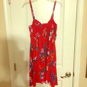Old Navy Red Floral Dress